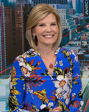 Kate’s blue floral blouse on NBC News Daily