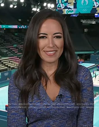 Kaylee’s blue marled polo top on Today