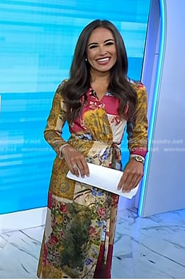 Kaylee’s floral wrap dress on Today