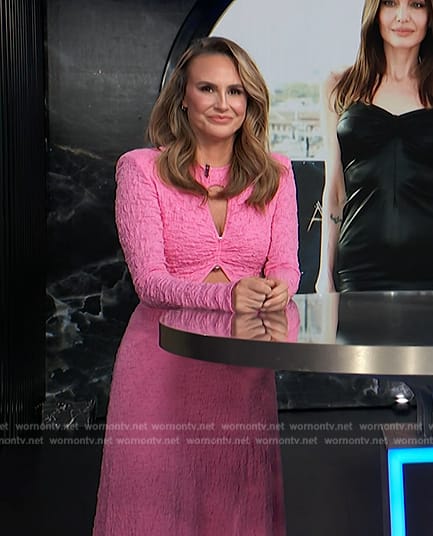Keltie’s pink textured cutout dress on E! News
