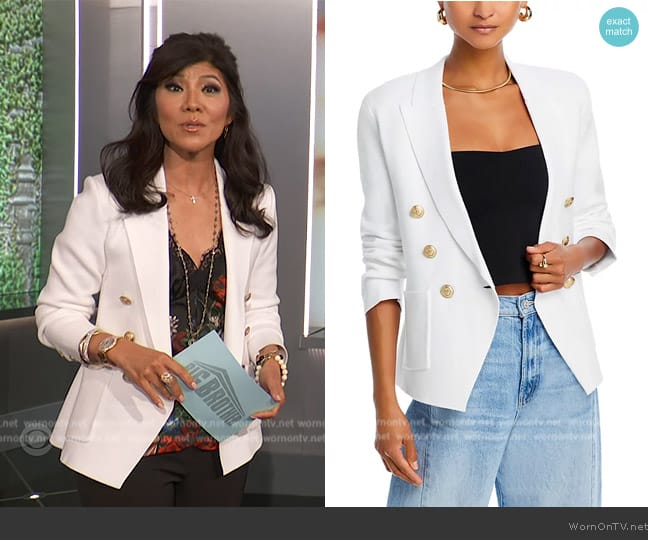L'Agence Enzie Knit Blazer worn by Julie Chen on Big Brother