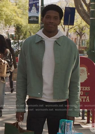 Lando’s blue zip front jacket on All American Homecoming