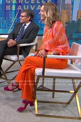 Lara’s magenta pumps on Good Morning America