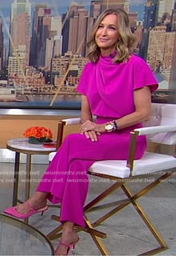 Lara’s pink slingback mules on Good Morning America