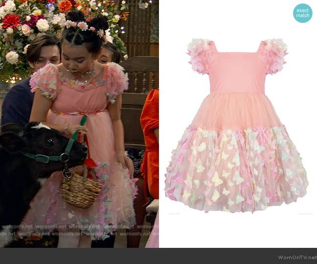 Lola and the Boys 3D Butterfly Dress worn by Scout (Brandilyn Cheah) on Bunkd