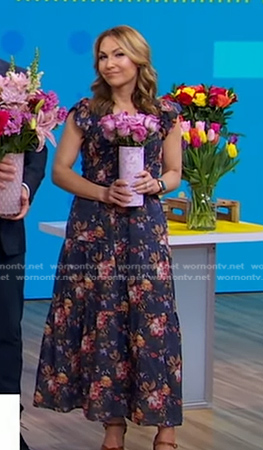 Lori’s blue floral smocked dress on Good Morning America