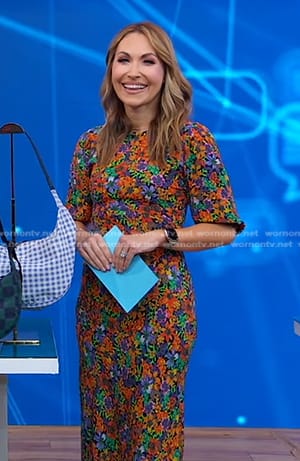Lori’s orange floral dress on Good Morning America