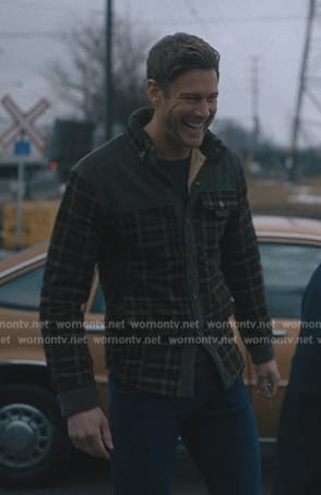 Luther’s plaid flannel jacket on The Umbrella Academy