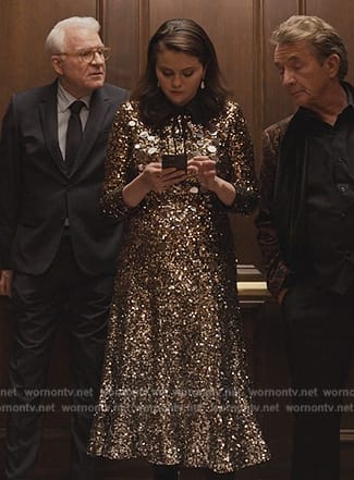 Mabel’s gold sequin dress on Only Murders in the Building