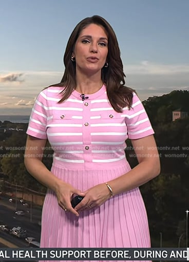 Maria’s pink stripe dress on Today