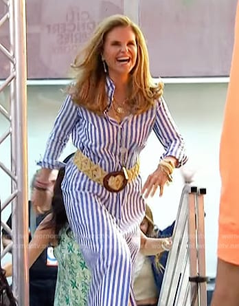 Maria Shriver’s blue striped shirtdress on Today