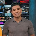 Mario’s brown polo on Access Hollywood