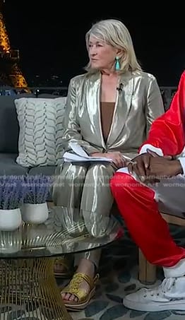 Martha Stewart’s metallic suit on NBC News