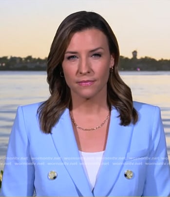 Mary’s blue double breasted blazer on Good Morning America