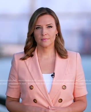 Mary’s pink short sleeve blazer on Good Morning America