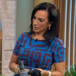 Michelle Miller’s blue printed dress on CBS Mornings