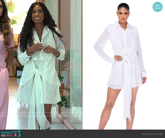 Mina Roe Sara Dress worn by Lesa Milan (Lesa Milan) on The Real Housewives of Dubai
