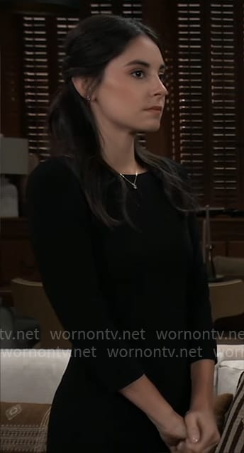 Molly’s black sheath dress on General Hospital