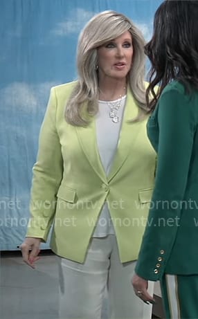 Haven’s lime green blazer on General Hospital
