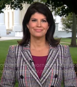 Natalie Brand’s houndstooth blazer on CBS Mornings