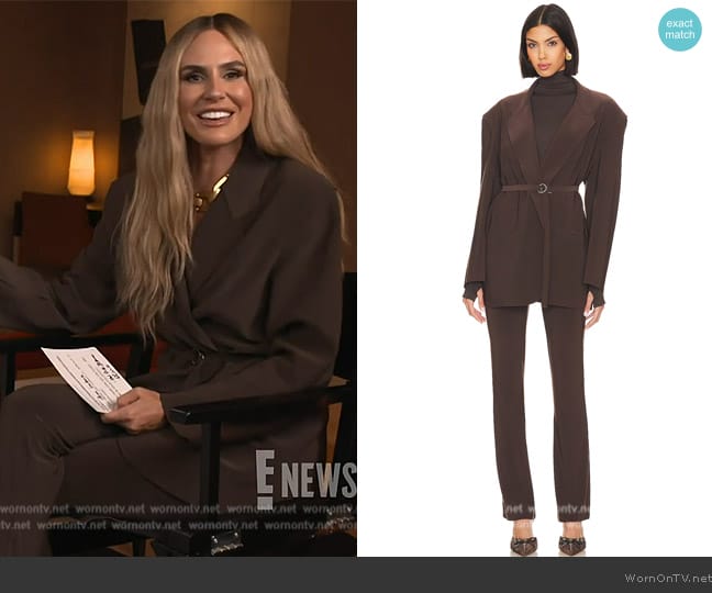 Norma Kamali x REVOLVE Oversized Single Breasted Jacket worn by Keltie Knight on E! News