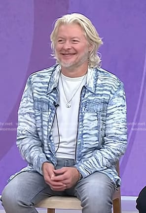 Phillip Sweet’s blue printed denim shirt on Today