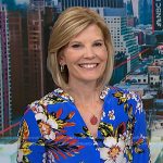 Kate’s blue floral blouse on NBC News Daily