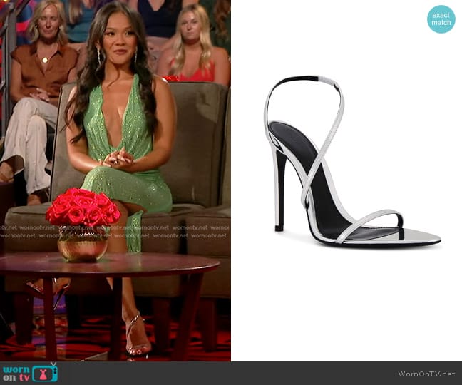 Retrofete Naomi Sandal in Silver worn by Jenn Tran on The Bachelorette