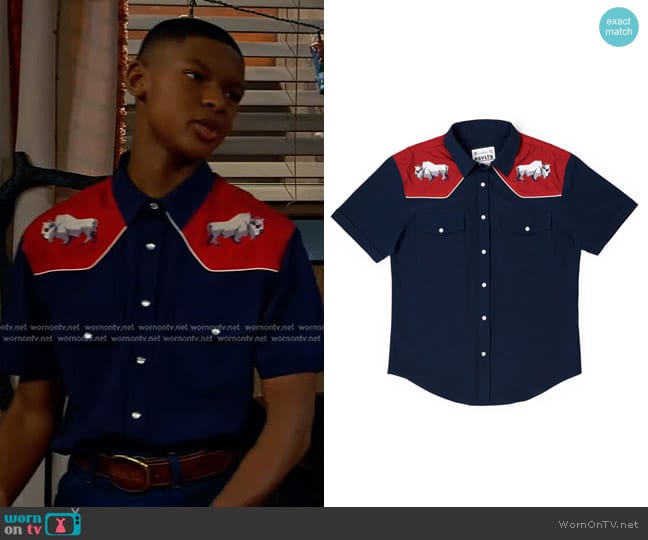 Rsvlts Great White Buffalo Shirt worn by Bill (Alfred Lewis) on Bunkd