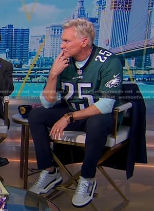 Sam Champion’s sneakers on Good Morning America
