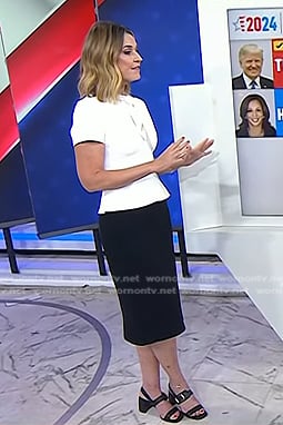 Savannah’s black slingback heel sandals on Today