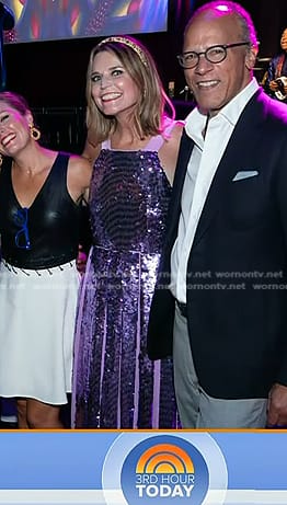 Savannah’s purple sequin dress on Today