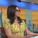 Savanah’s yellow paisley print dress on NBC News Daily