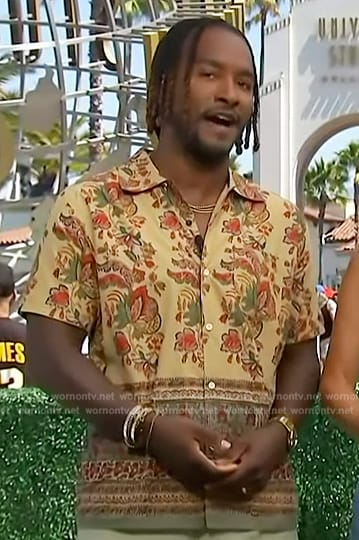 Scott’s floral print shirt on Access Hollywood