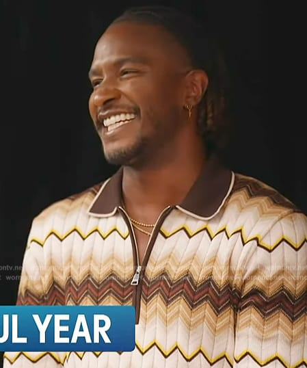 Scott’s zig-zag print sweater on Access Hollywood