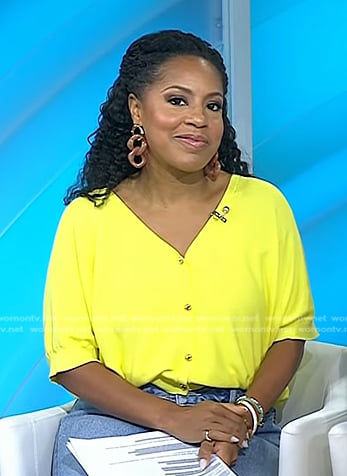 Sheinelle’s yellow cardigan on Today