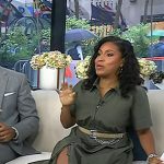 Sheinelle’s beige platform sandals on Today