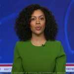 Shirleen’s green ruched sleeve dress on Good Morning America