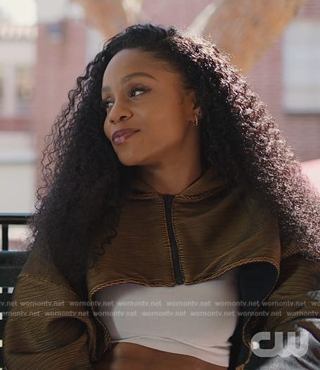 Simone’s cropped jacket on All American Homecoming