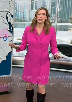 Stephanie Abrams’ pink blazer dress on CBS Mornings