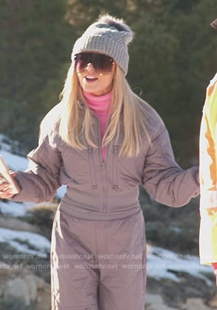 Tamra’s skisuit and boots on The Real Housewives of Orange County