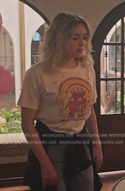 Torry’s MTV graphic tee on Cobra Kai