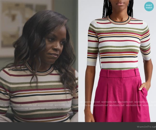 Veronica Beard Kavya Striped Sweater