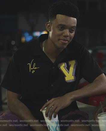 Will’s black V logo shirt on Bel-Air