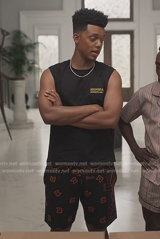 Will’s black tank and shorts on Bel-Air