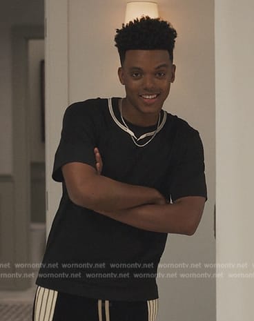 Will’s black stripe pants on Bel-Air