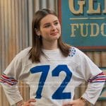 Winnie’s white 72 print tee on Bunkd