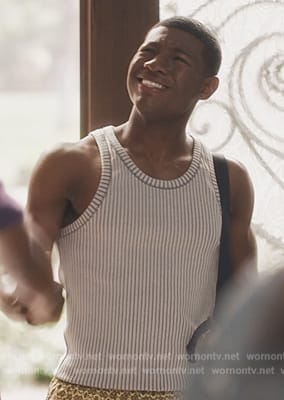 Zaire’s gray ribbed tank on Bel-Air
