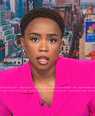 Zinhle’s silver teardrop earrings on NBC News Daily