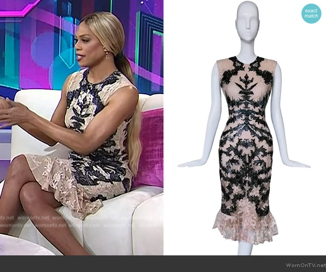 Alexander McQueen 2012 Laser Cut Dress worn by Laverne Cox on Today